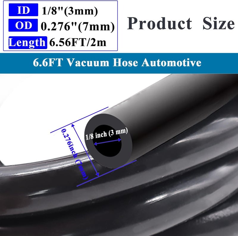 Tnisesm خرطوم فراغ 6 قدم للسيارات 1/8"ID عالي الأداء 130PSI مجموعة خرطوم سيليكون - Image 2